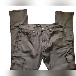 Forever 21 Plus Size 34 Faux Leather Pocket Slim Leg MotorCross Biker Motorcycle